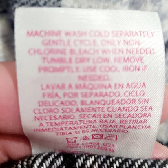 Women’s Plaid Hooded Shacket Jacket Button Up Gray Black Size Medium - Picture 11 of 11